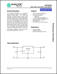 Click here to download AAT4250IGY-T1 Datasheet