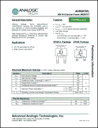 Click here to download AHK6030LINY-T1 Datasheet
