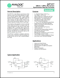 Click here to download AAT1217ICA-3.3-T1 Datasheet