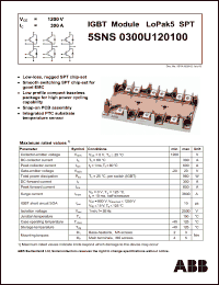 Click here to download 5SNS0300U1201 Datasheet