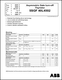 Click here to download 5SGF40L4502 Datasheet