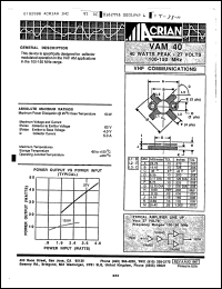 Click here to download VAM40 Datasheet