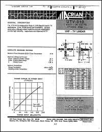 Click here to download UTV-010-3 Datasheet