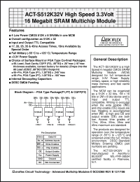 Click here to download ACT-S512K32V-020P1Q Datasheet