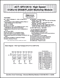 Click here to download ACT-SF512K16N-26F18T Datasheet