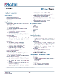 Click here to download CORE8051-AR Datasheet