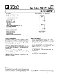 Click here to download ADG701 Datasheet