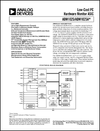 Click here to download ADM1025 Datasheet