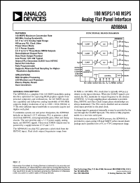 Click here to download AD9884AKS-100 Datasheet