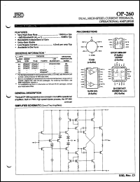 Click here to download OP260ARC/883 Datasheet