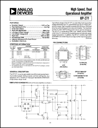 Click here to download OP271ARC/883 Datasheet