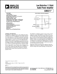 Click here to download SSM2211CP-REEL Datasheet