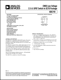 Click here to download ADG749BKS Datasheet