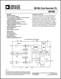 Click here to download ADF4001 Datasheet
