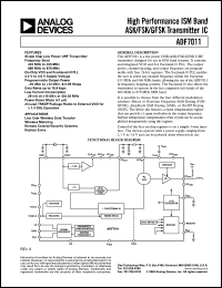 Click here to download ADF7011 Datasheet