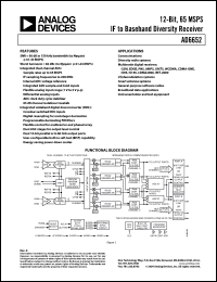Click here to download AD6652BBC Datasheet