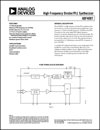 Click here to download ADF4007 Datasheet