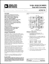 Click here to download AD9216BCPZ-105 Datasheet