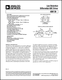 Click here to download AD8138ARM Datasheet