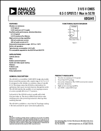 Click here to download ADG849 Datasheet