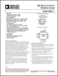 Click here to download AD848JR2 Datasheet