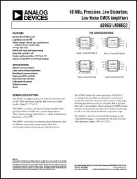 Click here to download AD8652ARZ Datasheet