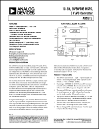 Click here to download AD9215BRURL7-105 Datasheet