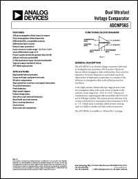 Click here to download ADCMP565 Datasheet