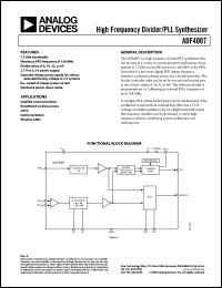 Click here to download ADF4007BCPZ-RL Datasheet