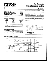 Click here to download OP-207EY Datasheet