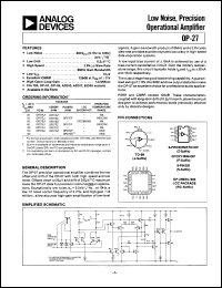 Click here to download OP-27BR/883 Datasheet