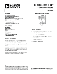 Click here to download ADG804 Datasheet