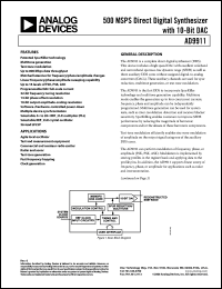 Click here to download AD9911BCPZ Datasheet