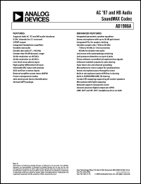 Click here to download AD1986AJCPZ-REEL Datasheet