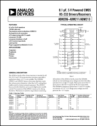 Click here to download ADM213ARZ Datasheet