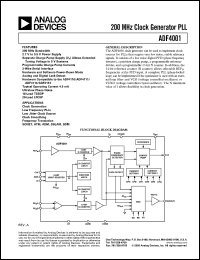 Click here to download ADF4001BCP-REEL7 Datasheet