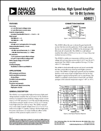 Click here to download AD8021ARMZ-REEL7 Datasheet