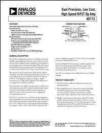 Click here to download AD712JRZ-REEL7 Datasheet