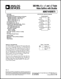 Click here to download AD8075ARU-REEL Datasheet