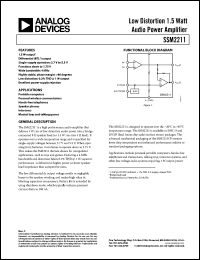 Click here to download SSM2211CP-REEL7 Datasheet