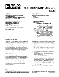 Click here to download AD9740ARUZRL7 Datasheet