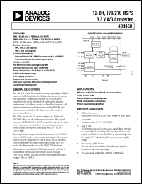 Click here to download AD9430BSVZ-170 Datasheet