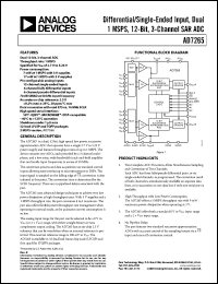 Click here to download AD7265BCPZ Datasheet