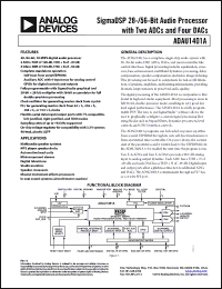 Click here to download ADAU1401A Datasheet
