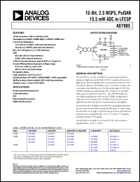Click here to download AD7985BCPZ Datasheet
