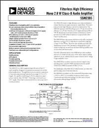 Click here to download SSM2305CPZ-R2 Datasheet