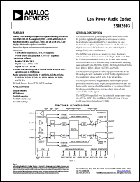 Click here to download SSM2603CPZ-R2 Datasheet
