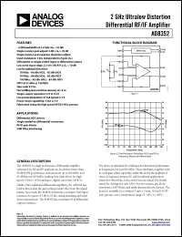 Click here to download AD8352ACPZ-R2 Datasheet