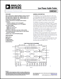 Click here to download SSM2602CPZ-REEL1 Datasheet