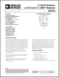 Click here to download ADG1404YRUZ-REEL Datasheet